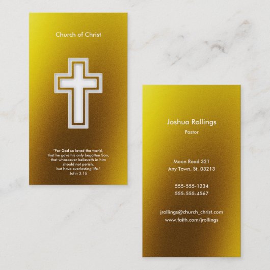 John 3:16 | Religieus kruis Visitekaartje (Voorkant / Achterkant)