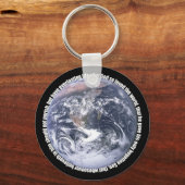 John 3:16 rond de Aarde Sleutelhanger (Voorkant)