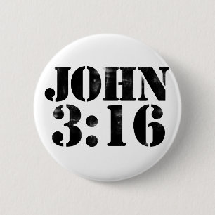 John 3:16 ronde button 5,7 cm