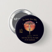 John 3:16 ronde button 5,7 cm (Voorkant /achterkant)