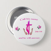 John 3:16 ronde button 7,6 cm (Voorkant /achterkant)
