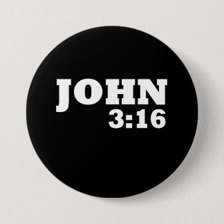 John 3:16 ronde button 7,6 cm