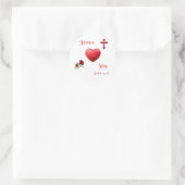 John 3:16 ronde sticker (Tas)