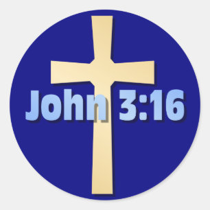 John 3:16 ronde sticker
