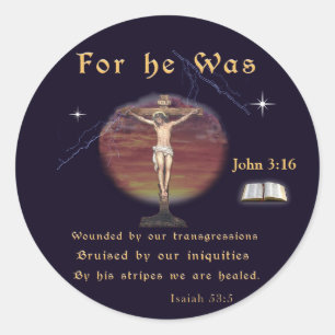 John 3:16 ronde sticker