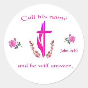 John 3:16 ronde sticker