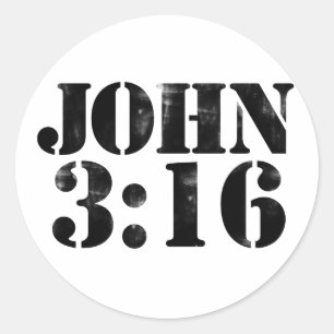 John 3:16 ronde sticker