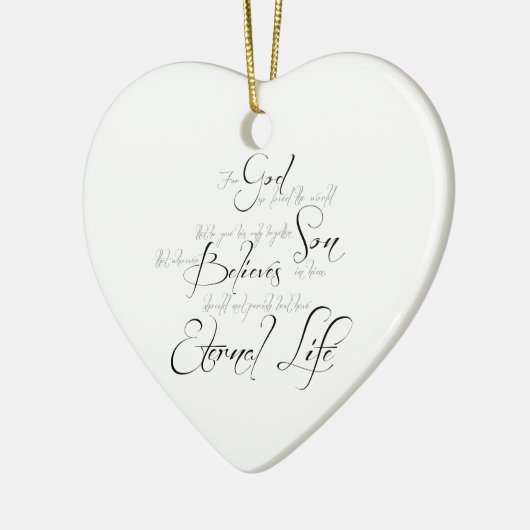John 3:16 script keramisch ornament (Links)