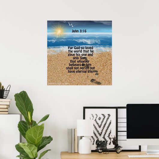 John 3:16 Scripture Poster (Thuiskantoor)