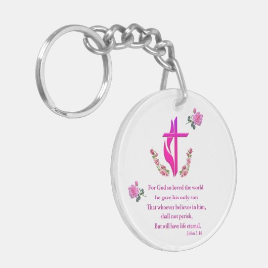 John 3:16 sleutelhanger (Voorkant Links)