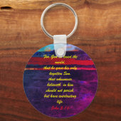 John 3:16 Sleutelhanger van de Bijbelse scripture (Voorkant)