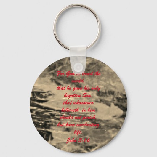 John 3:16 Sleutelhanger van de Bijbelse scripture (Voorkant)
