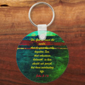 John 3:16 Sleutelhanger van de Bijbelse scripture  (Voorkant)