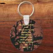 John 3:16 Sleutelhanger van de Bijbelse scripture (Voorkant)