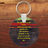 John 3:16 Sleutelhanger van de Bijbelse scripture (Voorkant)