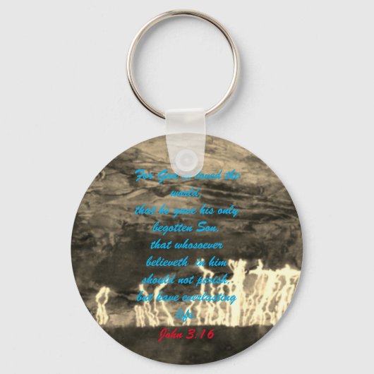 John 3:16 Sleutelhanger van de Bijbelse scripture (Voorkant)