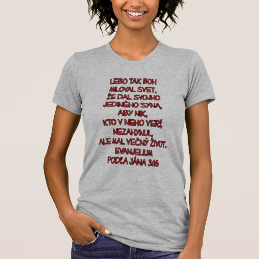 John 3:16 Slowaaks T-shirt (Voorkant)