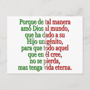 John 3:16 Spaans Briefkaart