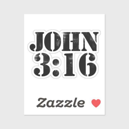 John 3:16 sticker (Vel)