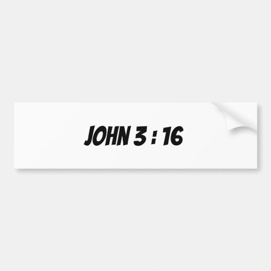 John 3:16 sticker met tekst (Voorkant)