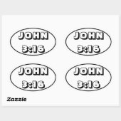 John 3:16 Sticker ovale (Feuille)
