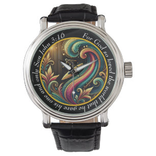 John 3:16 Surfboard Tijdstuk Oceaan Werveling Gelo Horloge