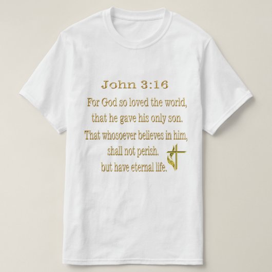 John 3:16 T-shirt chrétien (Design devant)