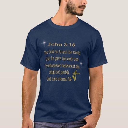 John 3:16 T-shirt chrétien (Devant)