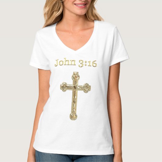 John 3:16 T-shirts chrétiens pour femmes (Devant)