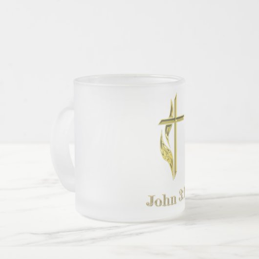 John 3:16 t-shirts en meer matglas koffiemok (Voorkant links)