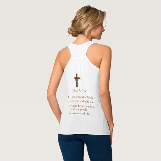John 3:16 tanktop (Volledige Achterkant)