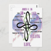 John 3:16-tattoo ontwerp briefkaart (Voorkant / Achterkant)