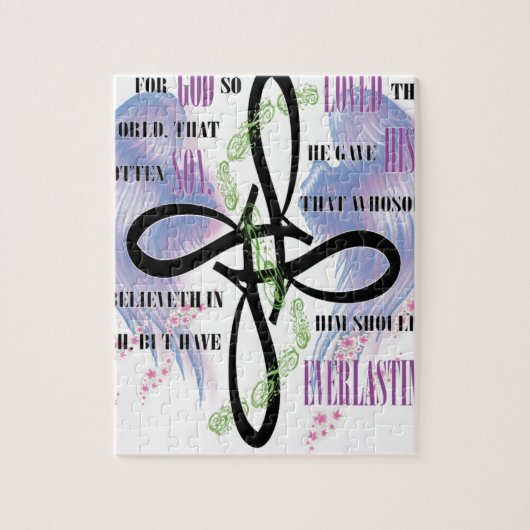 John 3:16-tattoo ontwerp legpuzzel (Verticaal)