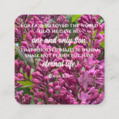 John 3:16 Texte personnalisé de la carte d'écritur (Devant)