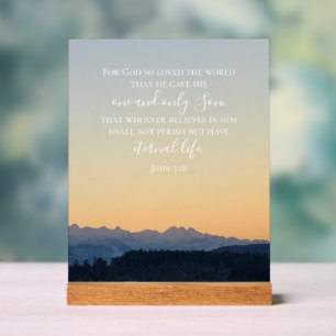 John 3:16 Texte personnalisé Photo originale des
