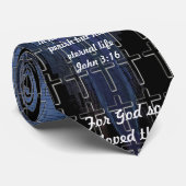 John 3:16 tie stropdas (Opgerold)