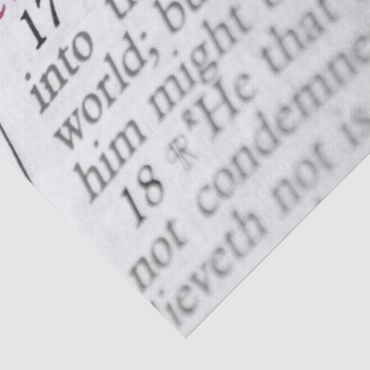 John 3:16 tissuepapier (Detail)
