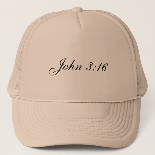 John 3:16 Trucker Hat Trucker Pet (Voorkant)