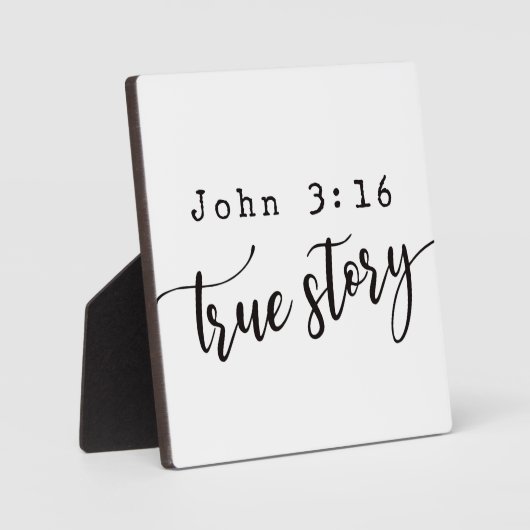 John 3:16 True Story Christelijk Sign Fotoplaat (Voorkant)