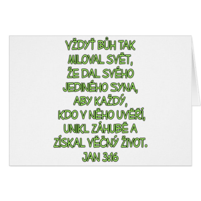 John 3:16 Tsjechië (Voorkant Horizontaal)