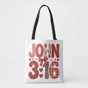 John 3:16 Valentijns christelijke boodschappentas Draagtas