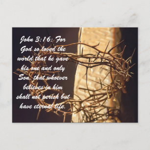 John 3:16: Voor God die zo geliefd was in de werel Briefkaart