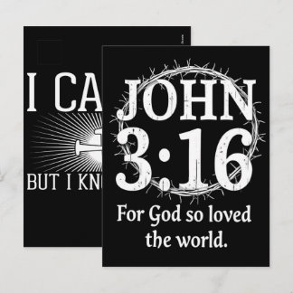 John 3:16 Want God Zo Heeft Geliefd T-Shirt Feestdagenkaart