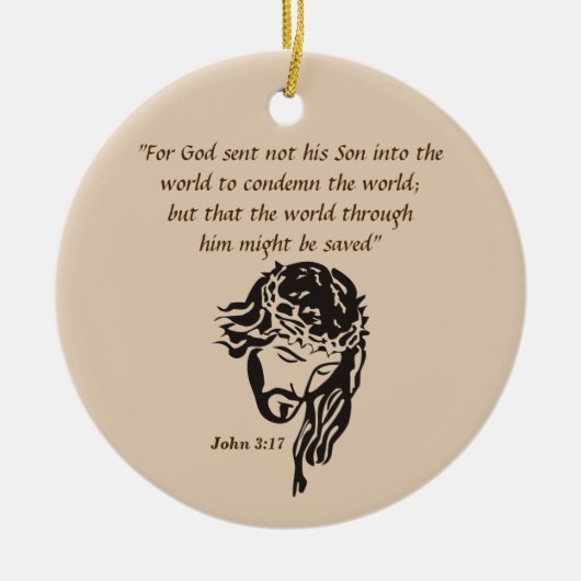 John 3:17 keramisch ornament (Voorkant)