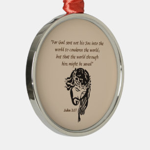 John 3:17 metalen ornament