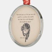 John 3:17 metalen ornament (Links)