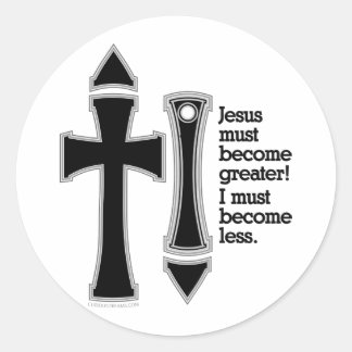 John 3-30-B, met een grotere dichtheid Ronde Sticker