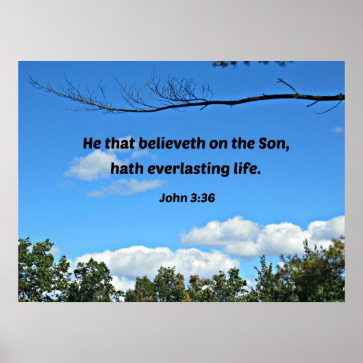John 3:36 Hij gelooft op de Zoon... Poster (Voorkant)