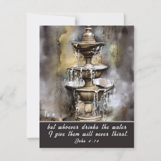 John 4:14 Wie het water drink dat ik Kaart geef (Voorkant)