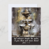 John 4:14 Wie het water drink dat ik Kaart geef (Voorkant / Achterkant)